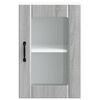 vidaXL Armario de pared para cocina puerta cristal Lucca gris sonoma