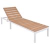 vidaXL Tumbona de aluminio y WPC marr&oacute;n