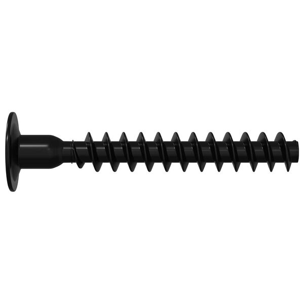 vidaXL Tornillo de Cabeza de Capuch&oacute;n de Enchufe 12 pcs Negro Hierro