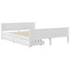 vidaXL Estructura de cama sin colch&oacute;n madera pino blanco 140x200 cm