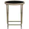 vidaXL Mesa de centro de ratán sintético y vidrio templado beige 60 cm