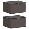 vidaXL Caja de almacenamiento con ventana superior transparente 2 uds.