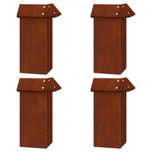 vidaXL Cercas para caracoles 8 pcs Oxidado Acero autopatinable