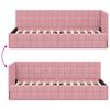 vidaXL Estructura de cama en esquina Rosa 80 cm x 200 cm Terciopelo