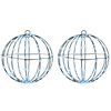 vidaXL Bola con 192 LED 2 pcs fr&iacute;o 31,5 x 31,5 x 32 cm Metal