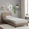 vidaXL Estructura de cama Dover cuero sint&eacute;tico capuchino 90x200 cm