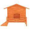 vidaXL Caseta para perros madera maciza de pino marrón 159x120x88,5 cm