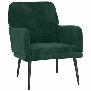 vidaXL Sill&oacute;n de terciopelo verde oscuro 62x79x79 cm