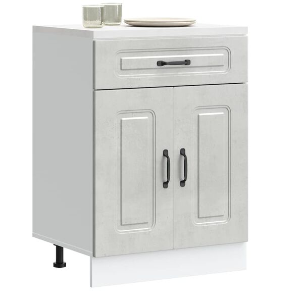 vidaXL Mueble bajo de cocina Kalmar madera de ingenier&iacute;a gris hormig&oacute;n