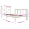 vidaXL Estructura de cama individual sin colchón madera pino blanco
