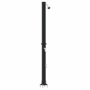 vidaXL Ducha Solar al Aire Libre Negro 217 cm PVC y Aluminio