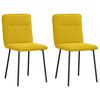 vidaXL Sillas de comedor 2 unidades terciopelo amarillo
