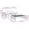 vidaXL Juego de muebles jard&iacute;n 2 pzas y cojines madera abeto Douglas