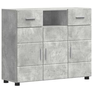 vidaXL Armario de Madera Gris Concreto Madera de ingenier&iacute;a