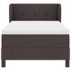 vidaXL Cama tipo Box Spring con colch&oacute;n Marr&oacute;n Oscuro 90 x 190 cm tela