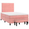 vidaXL Cama box spring con colch&oacute;n terciopelo rosa 120x190 cm