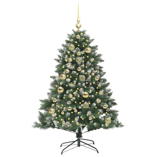 vidaXL &Aacute;rbol de Navidad artificial Verde 150 cm PVC, Pl&aacute;stico y Acero