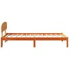 vidaXL Estructura de cama con cabecera Marr&oacute;n cera 75 x 190 cm