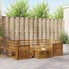 vidaXL Juegos de sof&aacute;s 7 pcs Natural Madera de Acacia S&oacute;lida