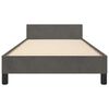 vidaXL Estructura de cama sin colch&oacute;n terciopelo gris oscuro 90x200 cm