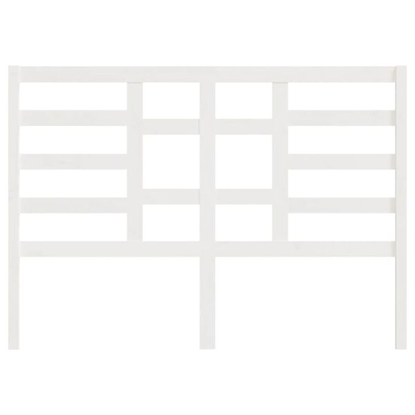 vidaXL Cabecero de cama madera maciza de pino blanco 126x4x104 cm