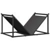 vidaXL Le&ntilde;ero negro 70x43x34,5 cm Acero laminado en fr&iacute;o