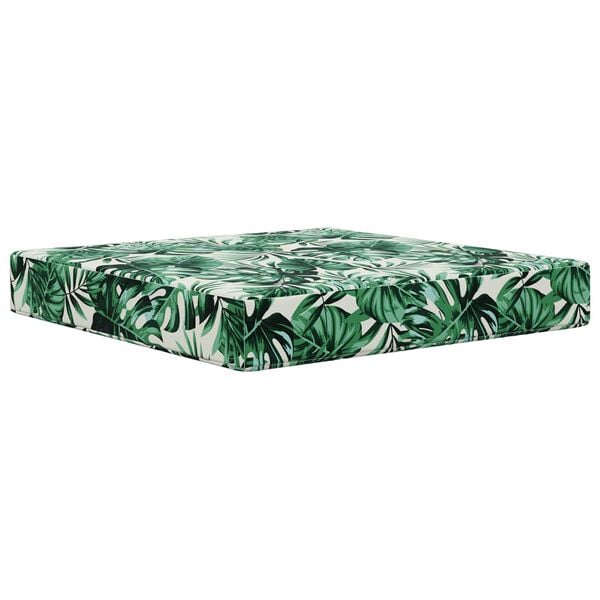 vidaXL Coj&iacute;n para sof&aacute; de exterior 2 pcs Patr&oacute;n de hoja Poli&eacute;ster