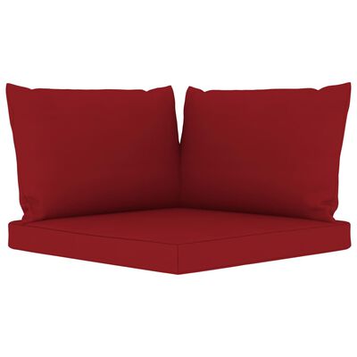 vidaXL Juego de muebles de jardín 6 piezas con cojines rojo tinto