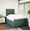 vidaXL Cama box spring con colch&oacute;n terciopelo verde oscuro 120x190 cm