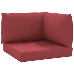 vidaXL Cojines para palets 3 unidades tela Oxford rojo tinto