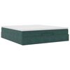 vidaXL Estructura de cama otomana con colch&oacute;n verde oscuro 180x200 cm