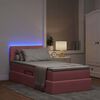 vidaXL Cama con almacenamiento y LED Rosa 100 x 200 cm Terciopelo