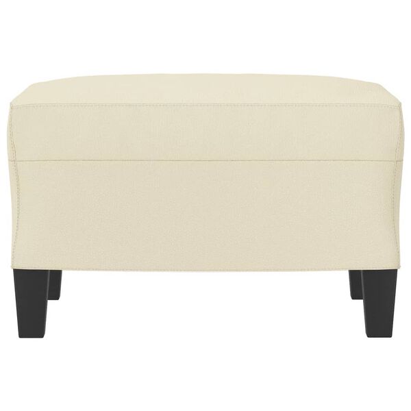 vidaXL Reposapi&eacute;s de cuero sint&eacute;tico crema 60x50x41 cm