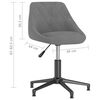 vidaXL Sillas de comedor giratorias 2 uds de terciopelo gris claro