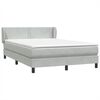 vidaXL Cama box spring con colch&oacute;n terciopelo gris claro 160x210 cm