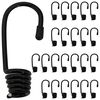 vidaXL Ganchos 24 uds. Negro 4 mm x 5 cm Acero