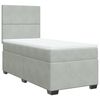 vidaXL Cama box spring con colch&oacute;n terciopelo gris claro 90x190 cm