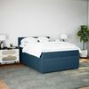vidaXL Cama box spring con colch&oacute;n terciopelo azul 140x190 cm