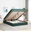 vidaXL Estructura de cama con colch&oacute;n 2 pcs Verde Terciopelo