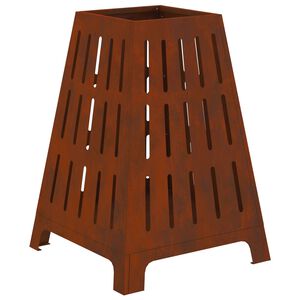 vidaXL Taz&oacute;n de fuego Oxidado 50 x 50 x 70 cm Acero autopatinable
