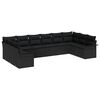 vidaXL Conjunto de sof&aacute; de jard&iacute;n 10 uds. Negro rat&aacute;n sint&eacute;tico