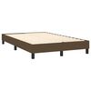 vidaXL Cama box spring con colch&oacute;n tela marr&oacute;n oscuro 120x200 cm