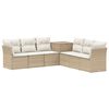 vidaXL Juego de Sof&aacute; 7 uds. Beige y blanco crema