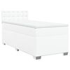 vidaXL Cama box spring con colch&oacute;n cuero sint&eacute;tico blanco 80x200 cm
