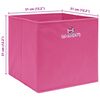 vidaXL Cajas de almacenaje 10 uds tela rosa 32x32x32 cm