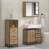 vidaXL Juego de muebles de ba&ntilde;o con caj&oacute;n 3 pcs Roble artesanal