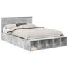 vidaXL Estructura de cama con estante Gris Concreto 160 x 200 cm