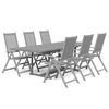 vidaXL Juego de comedor para jard&iacute;n 7 piezas madera maciza acacia