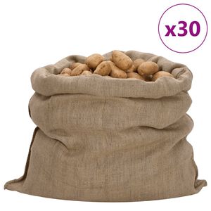 vidaXL Sacos de yute 30 unidades 100x110 cm 100% yute 340 g/m&sup2;
