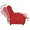 vidaXL Sill&oacute;n reclinable el&eacute;ctrico de cuero sint&eacute;tico rojo tinto